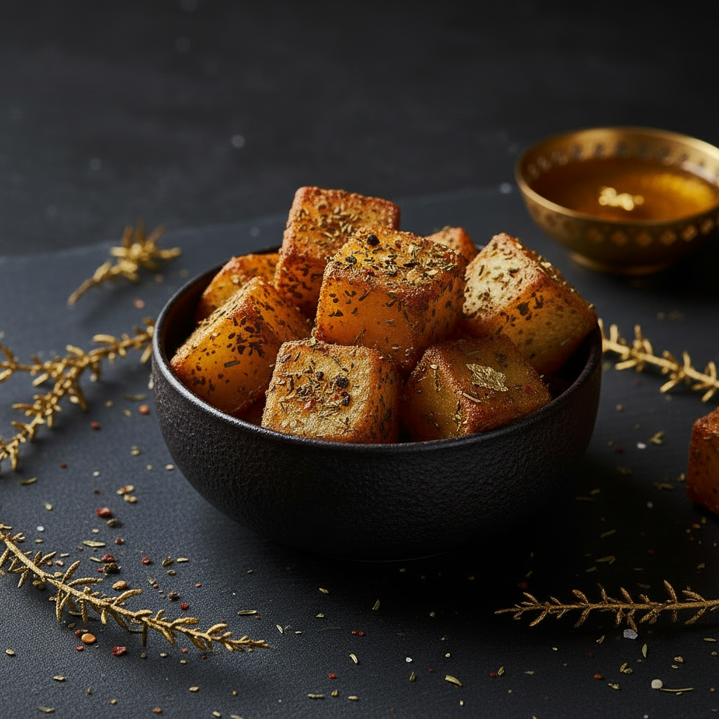 Portie gebakken aardappeltjes